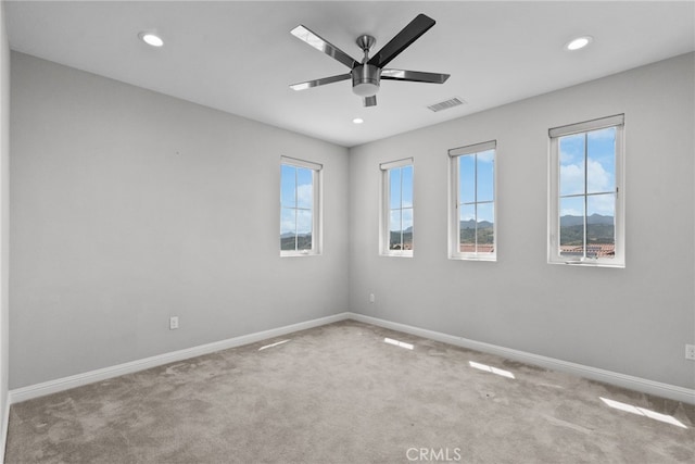 20748 Beech Cir, Porter Ranch, CA 91311 - unfurnished room featuring baseboards, carpet, a ceiling fan, and recessed lighting