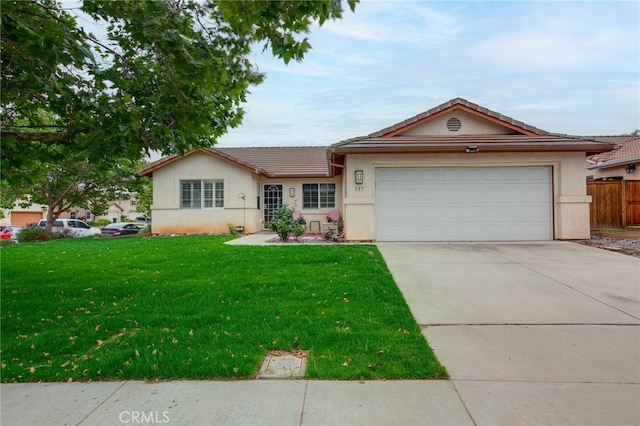 557 Alta Meadow Ln, Escondido, CA 92027 - ranch-style home featuring stucco siding, a tiled roof, driveway, and an attached garage