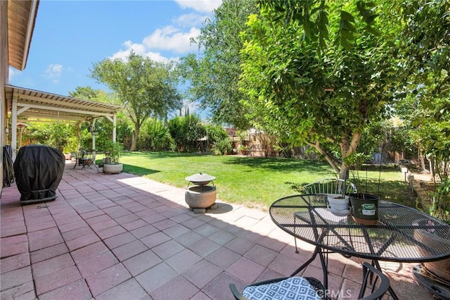 2825 W Newgrove St, Lancaster, CA 93536 - view of patio / terrace featuring area for grilling and outdoor dining area