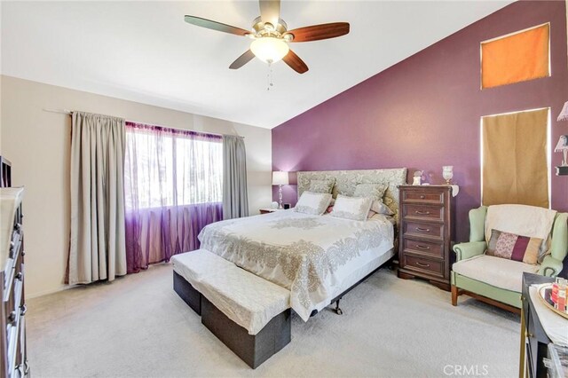 2825 W Newgrove St, Lancaster, CA 93536 - carpeted bedroom featuring lofted ceiling and a ceiling fan