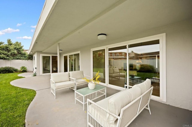 4252 Don Jose Dr, Los Angeles, CA 90008 - view of patio / terrace with an outdoor hangout area