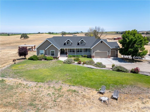 26 Deer View Ln, Templeton, CA 93465 - single story home with a porch, a garage, a front lawn, and concrete driveway