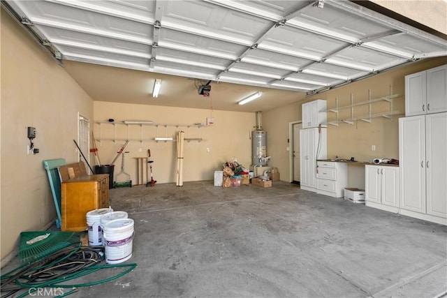 1033 Raven Ln, Chico, CA 95926 - garage featuring a garage door opener and secured water heater
