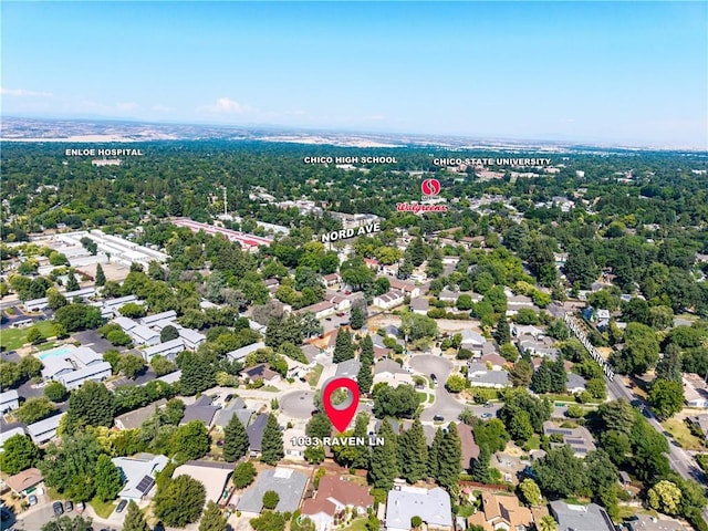 1033 Raven Ln, Chico, CA 95926 - aerial view of residential area