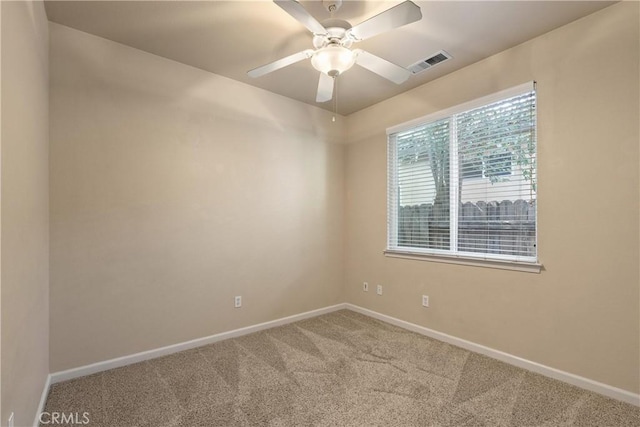 1033 Raven Ln, Chico, CA 95926 - carpeted spare room featuring baseboards and ceiling fan