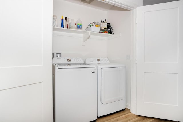 1807 Mesquite Way, Oceanside, CA 92056 - laundry room featuring washer and dryer and light wood-type flooring