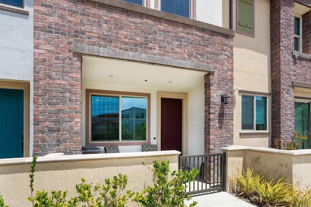 1807 Mesquite Way, Oceanside, CA 92056 - doorway to property with brick siding and stucco siding