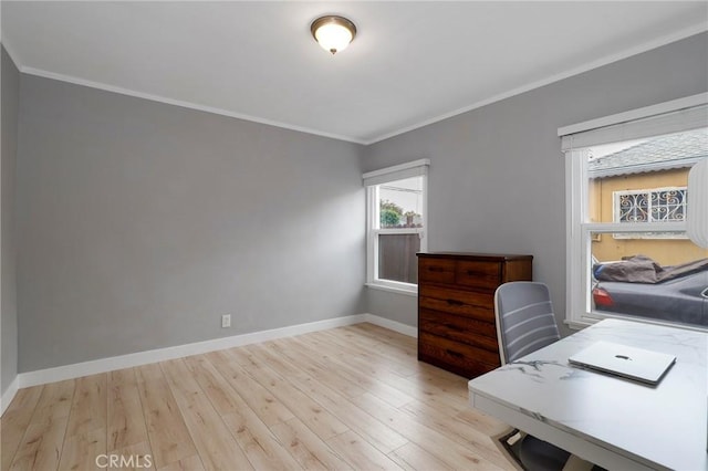 2804 W 84th St, Inglewood, CA 90305 - office space featuring ornamental molding, baseboards, and wood finished floors