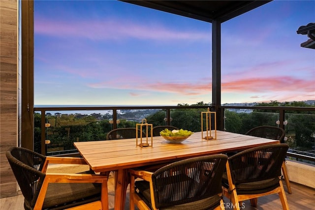 26290 Paseo Sillin, San Juan Capistrano, CA 92675 - balcony at dusk featuring outdoor dining area