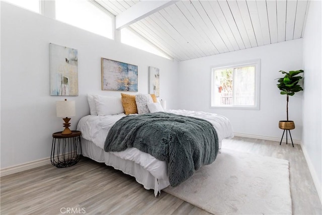 5921 Los Ramos Cir, Buena Park, CA 90620 - bedroom with light wood finished floors and wooden ceiling