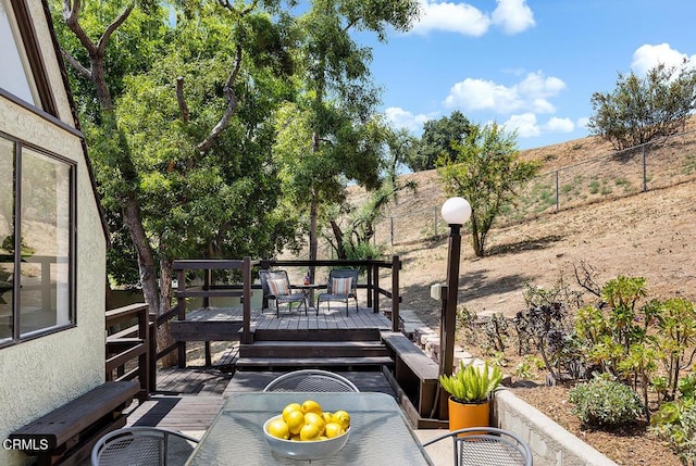 4991 Coringa Dr, Highland Park, CA 90042 - wooden terrace featuring outdoor dining space