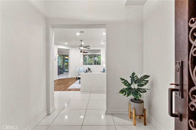 27831 Silverton Ct, Valencia, CA 91354 - hall featuring tile patterned floors and recessed lighting