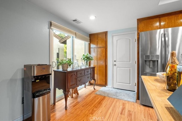 849 Shade Tree Ln, Fallbrook, CA 92028 - foyer with light wood-style flooring and recessed lighting