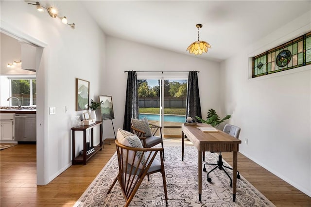 1720 N Cherry St, Chico, CA 95926 - office space featuring light wood-style floors and vaulted ceiling