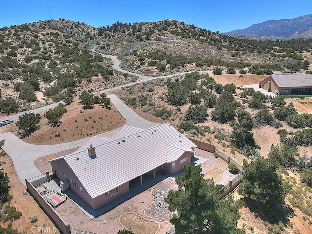 8250 Snow Cap Ave, Pinon Hills, CA 92372 - aerial view of property and surrounding area with a mountainous background