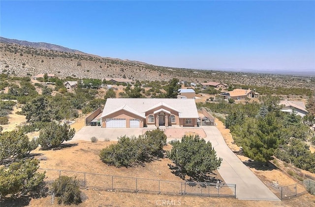 8250 Snow Cap Ave, Pinon Hills, CA 92372 - view from above of property with mountains
