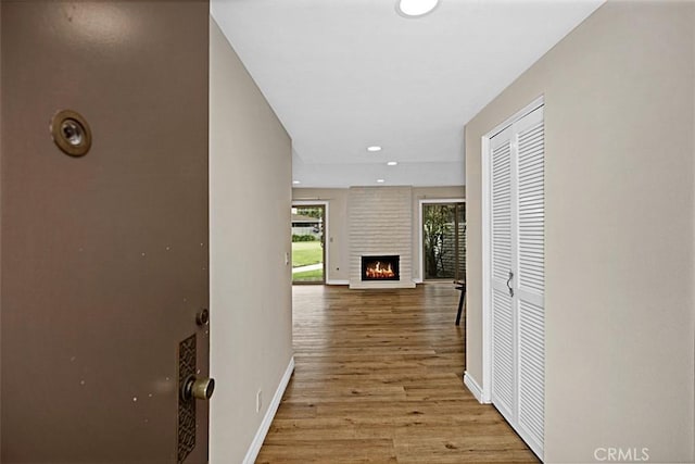 27262 Via Callejon Unit B, San Juan Capistrano, CA 92675 - hall featuring wood finished floors and recessed lighting