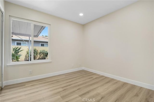 1024 E Dore St, West Covina, CA 91792 - spare room with baseboards, light wood-type flooring, and recessed lighting