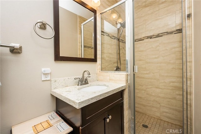1206 S Cypress Ave Unit F, Ontario, CA 91762 - bathroom featuring a stall shower and vanity