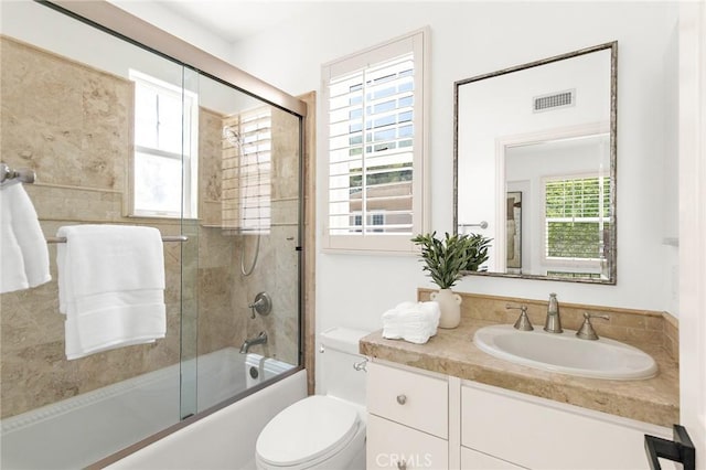 3 Seabluff, Newport Beach, CA 92660 - full bathroom with plenty of natural light, vanity, and enclosed tub / shower combo