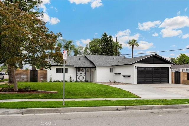 9737 Felipe Ave, Montclair, CA 91763 - ranch-style home with stucco siding, a garage, driveway, and a chimney