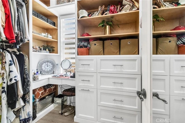 6038 Grace St, Chino, CA 91710 - walk in closet with wood finished floors