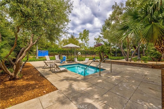 6038 Grace St, Chino, CA 91710 - view of swimming pool with a patio