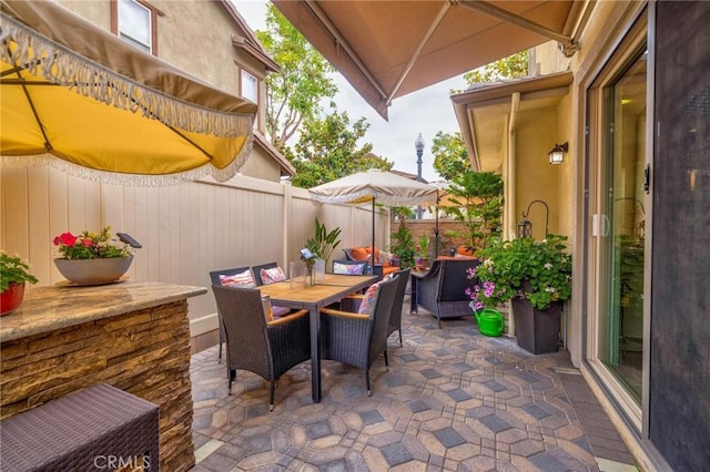 6038 Grace St, Chino, CA 91710 - view of patio / terrace featuring outdoor dining area and an outdoor hangout area