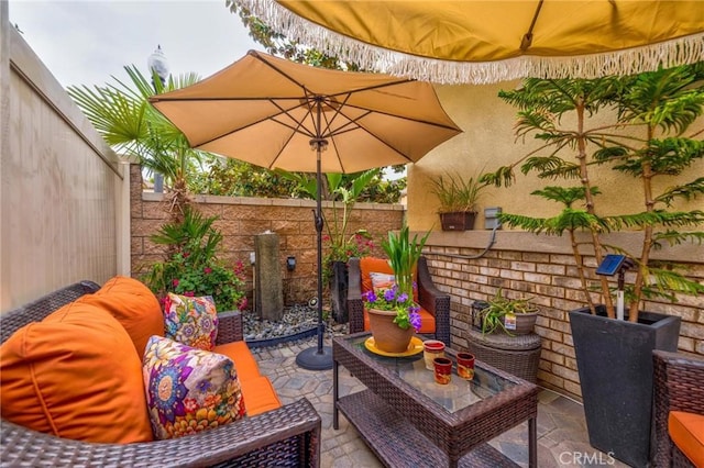 6038 Grace St, Chino, CA 91710 - view of patio / terrace with an outdoor living space