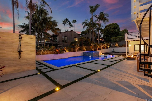 1368 Hymettus Ave, Encinitas, CA 92024 - view of pool featuring an in-ground hot tub and a patio area