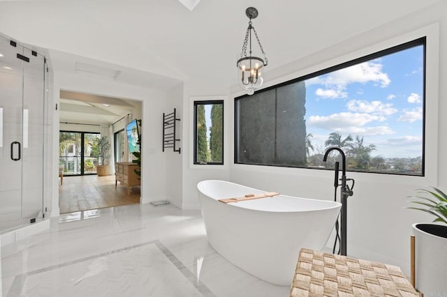 1368 Hymettus Ave, Encinitas, CA 92024 - full bath with a soaking tub and a stall shower