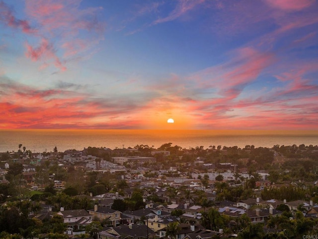 1368 Hymettus Ave, Encinitas, CA 92024 - aerial view at dusk of a water view and a residential view