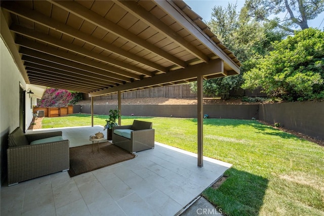3209 Lakeknoll Dr, Fullerton, CA 92835 - view of patio / terrace featuring an outdoor living space