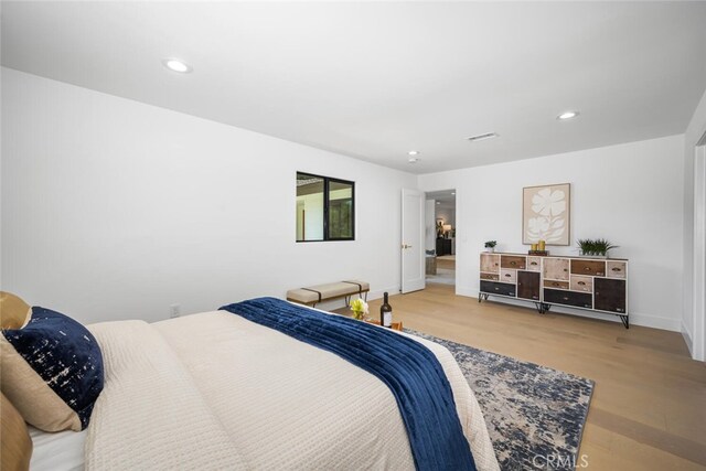 3209 Lakeknoll Dr, Fullerton, CA 92835 - bedroom with wood finished floors, recessed lighting, and baseboards