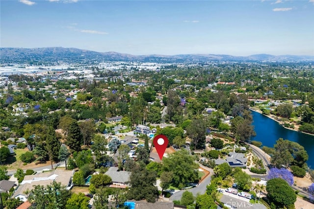 3209 Lakeknoll Dr, Fullerton, CA 92835 - aerial view of a water and mountain view