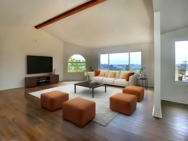 1295 Buenos Ave, San Diego, CA 92110 - living area featuring wood finished floors and baseboards