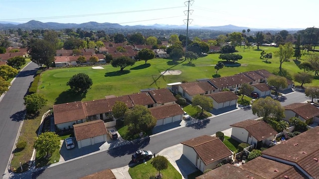 1810 Stanton Rd, Encinitas, CA 92024 - aerial view of residential area featuring a mountainous background and a local golf course