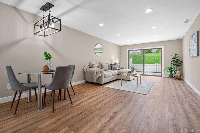 1810 Stanton Rd, Encinitas, CA 92024 - living room with light wood-style floors and recessed lighting