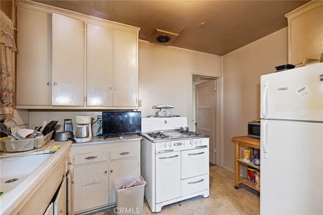 1316 Walnut St, San Gabriel, CA 91776 - kitchen with white appliances and light countertops