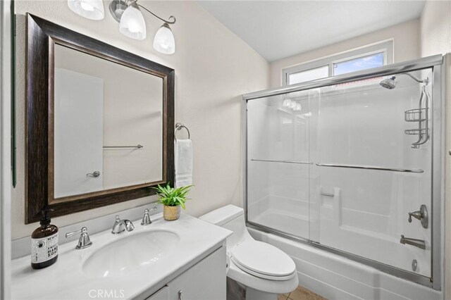 23291 Via Gaudix, Mission Viejo, CA 92691 - full bathroom featuring vanity, toilet, and enclosed tub / shower combo