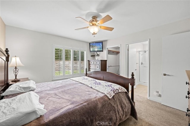23291 Via Gaudix, Mission Viejo, CA 92691 - bedroom with light colored carpet and ceiling fan