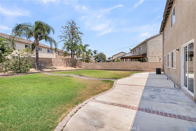 11868 Amethyst Ct, Jurupa Valley, CA 91752 - view of yard with central AC unit, a patio, and a residential view