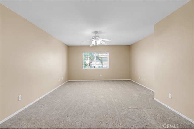 11868 Amethyst Ct, Jurupa Valley, CA 91752 - empty room featuring a ceiling fan, carpet floors, and baseboards