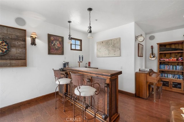 4950 Davenport Creek Rd, San Luis Obispo, CA 93401 - indoor bar with wood finished floors and pendant lighting