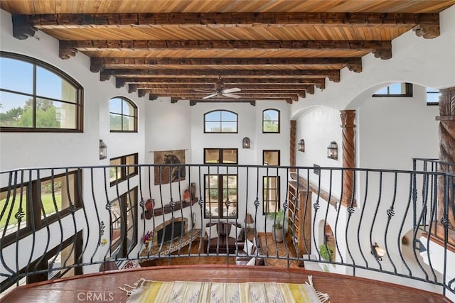 4950 Davenport Creek Rd, San Luis Obispo, CA 93401 - balcony with ceiling fan