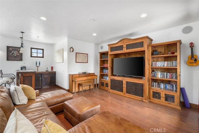 4950 Davenport Creek Rd, San Luis Obispo, CA 93401 - living area with wood finished floors and recessed lighting