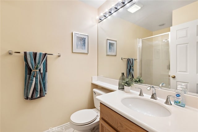 2811 N Preston St, Orange, CA 92867 - bathroom with a stall shower, vanity, and toilet