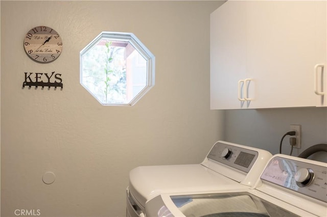 1315 Sequoia Dr, Lake Arrowhead, CA 92352 - laundry room with cabinet space and washing machine and dryer