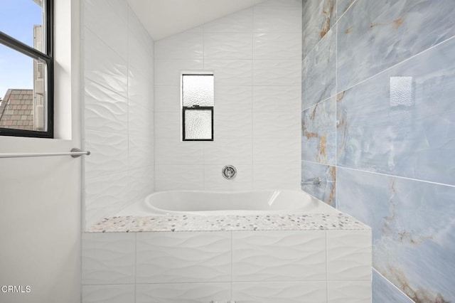 1194 Kingston Ln, Ventura, CA 93001 - bathroom featuring a bath and lofted ceiling