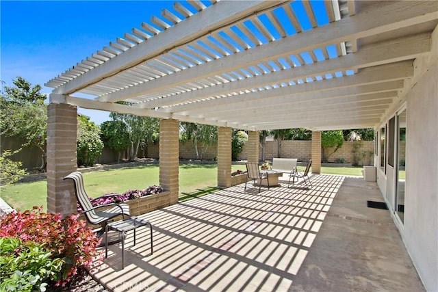 20392 Densmore Ln, Huntington Beach, CA 92646 - fenced backyard with a patio area and a pergola
